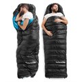 Мешок спальный Naturehike CW400 NH18C400-D с гусинным пухом, размер L, молния справа, черный 1880