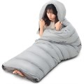 Ультралёгкий спальный мешок Naturehike RM80 Series Утиный пух Grey Size M, молния справа 1885