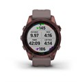 Garmin Fenix 7s Sapphire Solar титановый темно-бронзовый с сланцево-серым силиконовым ремешком  010-02539-29 010-02539-29