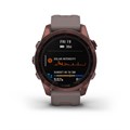 Garmin Fenix 7s Sapphire Solar титановый темно-бронзовый с сланцево-серым силиконовым ремешком  010-02539-29 010-02539-29