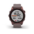 Garmin Fenix 7s Sapphire Solar титановый темно-бронзовый с сланцево-серым силиконовым ремешком  010-02539-29 010-02539-29