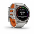 Garmin Fenix 7X Pro Sapphire Solar Edition Титановый корпус с дымчато-серым оранжевым ремешком (010-02778-15) 010-02778-15