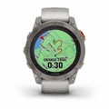 Умные часы Garmin Fenix 7 Pro Sapphire Solar титановый серый с серо-оранжевым ремешком 010-02777-21 010-02777-21