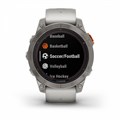 Умные часы Garmin Fenix 7 Pro Sapphire Solar титановый серый с серо-оранжевым ремешком 010-02777-21 010-02777-21