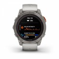 Умные часы Garmin Fenix 7 Pro Sapphire Solar титановый серый с серо-оранжевым ремешком 010-02777-21 010-02777-21