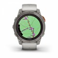 Умные часы Garmin Fenix 7 Pro Sapphire Solar титановый серый с серо-оранжевым ремешком 010-02777-21 010-02777-21