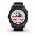 Умные часы Garmin Fenix 7 Pro Sapphire Solar титан DLC Carbon Grey с черным браслетом (010-02777-11) 010-02777-11