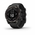 Умные часы Garmin Fenix 7 Pro Sapphire Solar титан DLC Carbon Grey с черным браслетом (010-02777-11) 010-02777-11