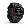 Умные часы Garmin Fenix 7 Pro Sapphire Solar титан DLC Carbon Grey с черным браслетом (010-02777-11) 010-02777-11