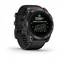 Garmin epix Pro (Gen 2) Sapphire Edition 51 мм, титановый угольно-серый, DLC, черный силиконовый ремешок 010-02804-01
