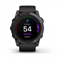 Garmin epix Pro (Gen 2) Sapphire Edition 51 мм, титановый угольно-серый, DLC, черный силиконовый ремешок 010-02804-01