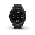 Умные часы Garmin Fenix 7s Solar серый с черным силиконовым ремешком 010-02539-13 010-02539-13