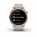 Garmin Fenix 7s Pro Sapphire Solar золотистый корпус со светло-песочным ремешком (010-02776-15) 010-02776-15