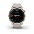 Garmin Fenix 7s Pro Sapphire Solar золотистый корпус со светло-песочным ремешком (010-02776-15) 010-02776-15