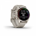 Garmin Fenix 7s Pro Sapphire Solar золотистый корпус со светло-песочным ремешком (010-02776-15) 010-02776-15
