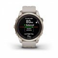 Garmin Fenix 7s Pro Sapphire Solar золотистый корпус со светло-песочным ремешком (010-02776-15) 010-02776-15