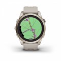 Garmin Fenix 7s Pro Sapphire Solar золотистый корпус со светло-песочным ремешком (010-02776-15) 010-02776-15