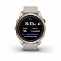 Garmin Fenix 7s Pro Sapphire Solar золотистый корпус со светло-песочным ремешком (010-02776-15) 010-02776-15