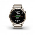 Умные часы Garmin epix Pro (Gen 2) Sapphire Edition 42 мм, золотистый корпус с нейлоновым ремешком сливочного цвета   010-02802-20 010-02802-20