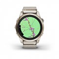 Умные часы Garmin epix Pro (Gen 2) Sapphire Edition 42 мм, золотистый корпус с нейлоновым ремешком сливочного цвета   010-02802-20 010-02802-20