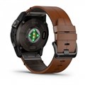 Garmin epix Pro (Gen 2) Sapphire Edition 51 мм, титановый угольно-серый, DLC, коричневый кожаный ремешок   010-02804-30 010-02804-30