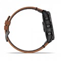 Garmin epix Pro (Gen 2) Sapphire Edition 51 мм, титановый угольно-серый, DLC, коричневый кожаный ремешок   010-02804-30 010-02804-30