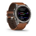 Garmin Fenix 7X Sapphire Solar титановый черный с коричневым кожаным ремешком   010-02541-19 010-02541-19