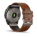 Garmin Fenix 7X Sapphire Solar титановый черный с коричневым кожаным ремешком   010-02541-19 010-02541-19