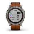 Garmin Fenix 7X Sapphire Solar титановый черный с коричневым кожаным ремешком   010-02541-19 010-02541-19