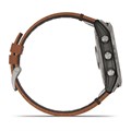 Garmin Fenix 7X Sapphire Solar титановый черный с коричневым кожаным ремешком   010-02541-19 010-02541-19