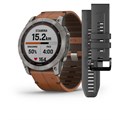 Garmin Fenix 7X Sapphire Solar титановый черный с коричневым кожаным ремешком   010-02541-19 010-02541-19