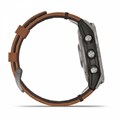 Умный часы Garmin Fenix 7 Pro Sapphire Solar титановый серый с коричневым кожаным ремешком   010-02777-30 010-02777-30