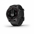 Умные часы Garmin Fenix 7s Pro Sapphire Solar титановый угольно-серый DLC с силиконовым ремешком 010-02776-11 010-02776-11