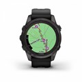 Умные часы Garmin Fenix 7s Pro Sapphire Solar титановый угольно-серый DLC с силиконовым ремешком 010-02776-11 010-02776-11