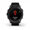 Garmin epix Pro (Gen 2) Sapphire Edition 47 мм, титановый, угольно-серый DLC, черный кожаный ремешок  (010-02803-30) 010-02803-30