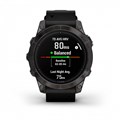Garmin epix Pro (Gen 2) Sapphire Edition 47 мм, титановый, угольно-серый DLC, черный кожаный ремешок  (010-02803-30) 010-02803-30