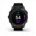 Garmin epix Pro (Gen 2) Sapphire Edition 47 мм, титановый, угольно-серый DLC, черный кожаный ремешок  (010-02803-30) 010-02803-30