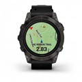Garmin epix Pro (Gen 2) Sapphire Edition 47 мм, титановый, угольно-серый DLC, черный кожаный ремешок  (010-02803-30) 010-02803-30