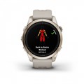 Умные часы Garmin epix Pro (Gen 2) Sapphire Edition 42 мм, золотистый корпус со светло-песочным ремешком  (010-02802-11) 010-02802-11