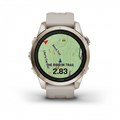 Умные часы Garmin epix Pro (Gen 2) Sapphire Edition 42 мм, золотистый корпус со светло-песочным ремешком  (010-02802-11) 010-02802-11