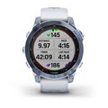 Garmin Fenix 7 Sapphire Solar титановый синий минерал DLC с белым ремешком  010-02540-25 010-02540-25