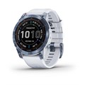 Garmin Fenix 7 Sapphire Solar титановый синий минерал DLC с белым ремешком  010-02540-25 010-02540-25