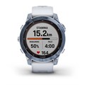 Garmin Fenix 7 Sapphire Solar титановый синий минерал DLC с белым ремешком  010-02540-25 010-02540-25
