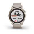 Умные часы Garmin Fenix 7s Pro Sapphire Solar золотистый корпус с кожаным ремешком цвета известняка 010-02776-30 010-02776-30