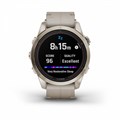 Умные часы Garmin Fenix 7s Pro Sapphire Solar золотистый корпус с кожаным ремешком цвета известняка 010-02776-30 010-02776-30
