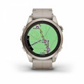 Умные часы Garmin Fenix 7s Pro Sapphire Solar золотистый корпус с кожаным ремешком цвета известняка 010-02776-30 010-02776-30