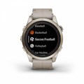 Умные часы Garmin Fenix 7s Pro Sapphire Solar золотистый корпус с кожаным ремешком цвета известняка 010-02776-30 010-02776-30