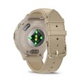 Спортивные смарт-часы Garmin Venu 3S цвета "французский серый" с золотистым безелем и кожаным ремешком  010-02785-55 010-02785-55