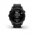 Умные часы Garmin epix Pro (Gen 2) Sapphire Edition 42 мм, титановый, угольно-серый, DLC, черный ремешок 010-02802-15 010-02802-15