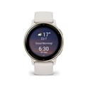 Умные часы Garmin Vivoactive 5 цвета слоновой кости с золотистым безелем и силиконовым ремешком  010-02862-11 010-02862-11